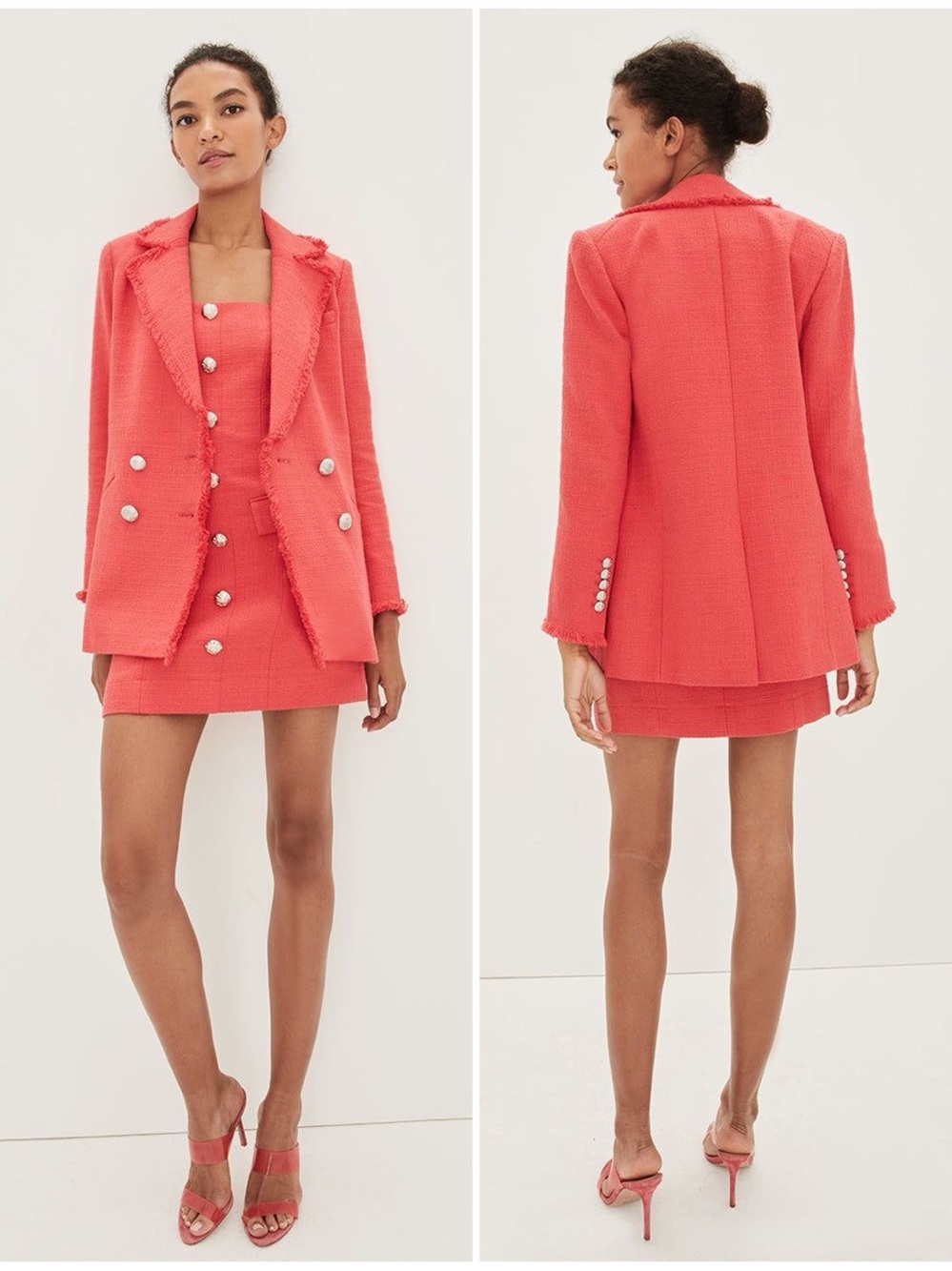Veronica Beard Naveli Dickey Jacket Blazer Watermelon Size 2 NWT